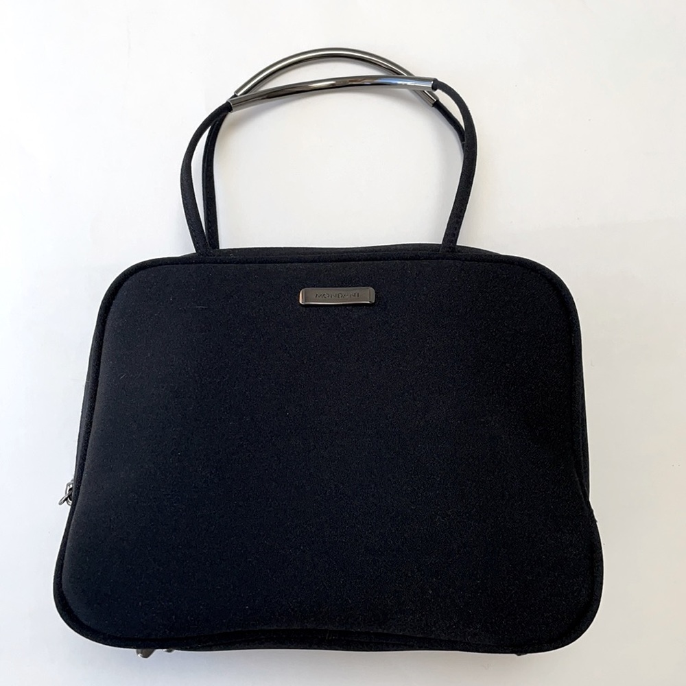 NWOT Vintage Mondani NY Black Double Sided Metal Accent Purse